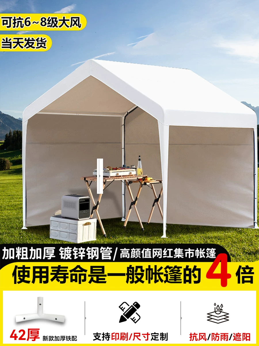 Outdoor Camping Canopy Tent with Sidewalls, Heavy-Duty Waterproof Sunshade for Markets and Events