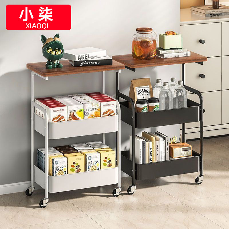 Multi-Layer Rolling Utility Cart with Storage Shelves for Home and Office