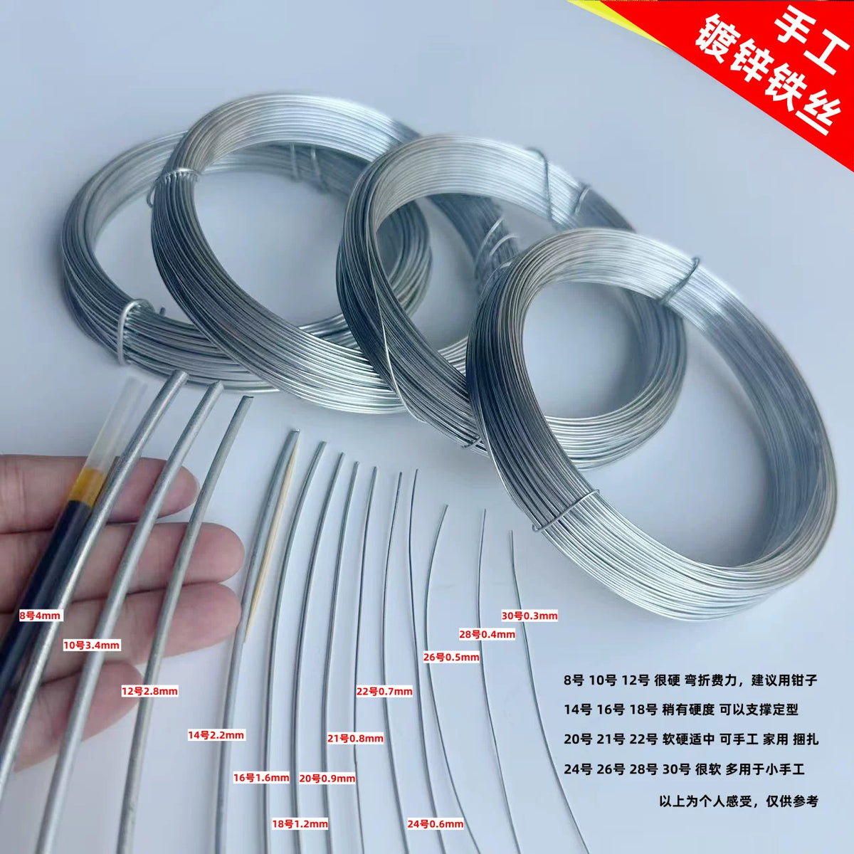 DIY Craft Iron Wire for Floral Arrangements and Clay Sculpting, Soft Annealed Wire for Home Use