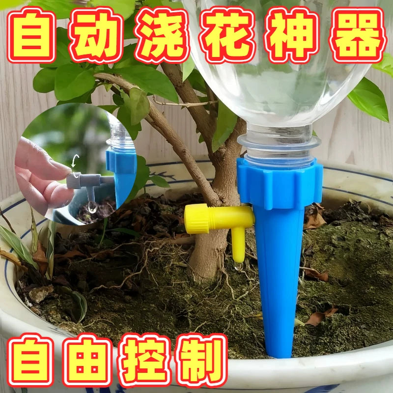 Automatic Drip Irrigation System for Potted Plants, Adjustable ABS Plastic Sprinkler Head