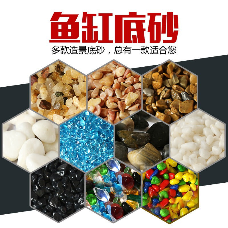 Aquarium Substrate Natural Sand and Stones for Fish Tank Decoration
