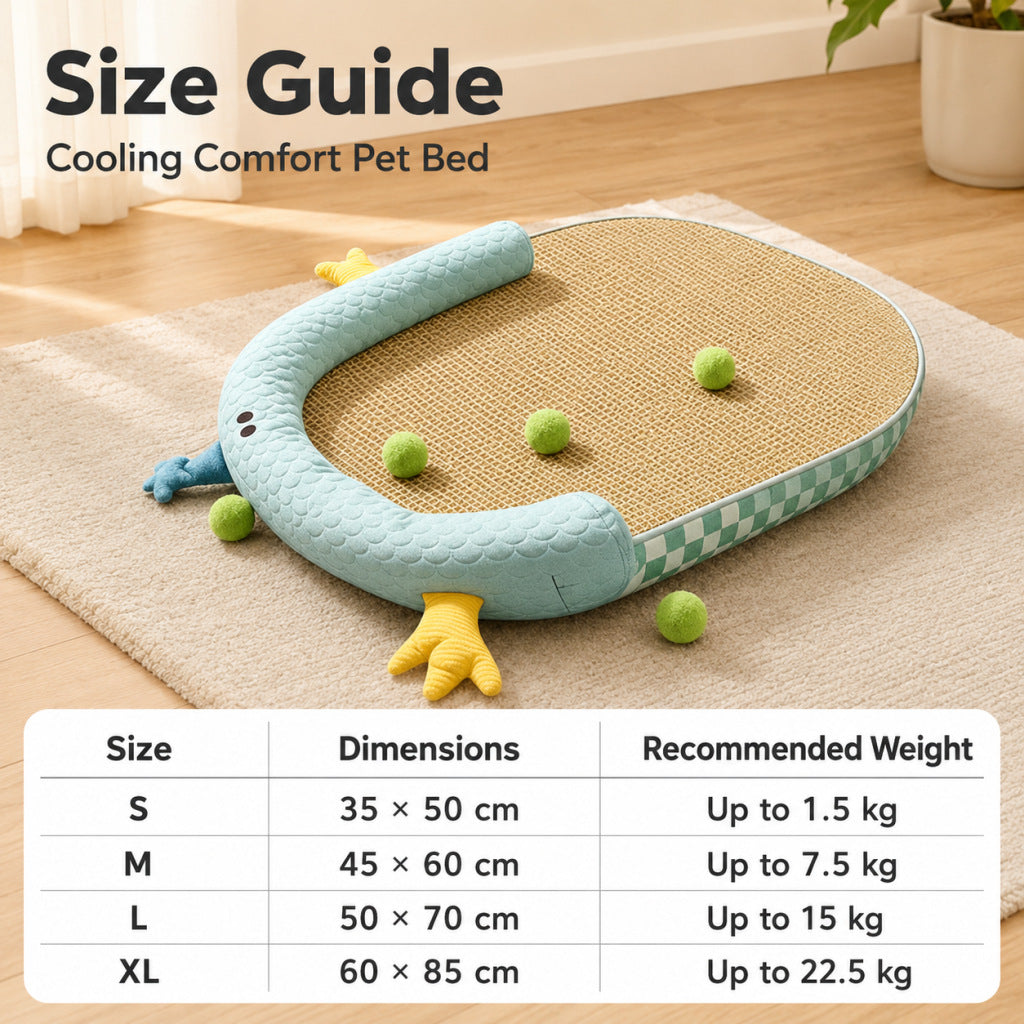 Pet Cooling Mat for Dogs and Cats, Breathable Oval Summer Ice Pad, Non-Slip Pet Bed Liner