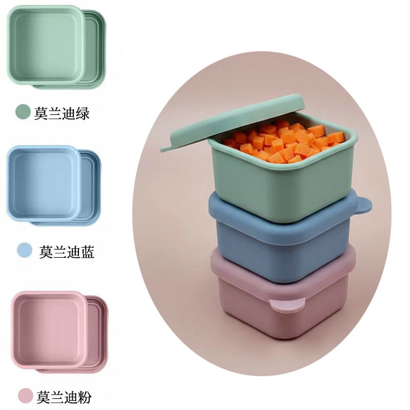 Silicone Food Storage Container for Baby & Toddler Snacks, Fruits, and Nuts - Airtight & Freezer Safe