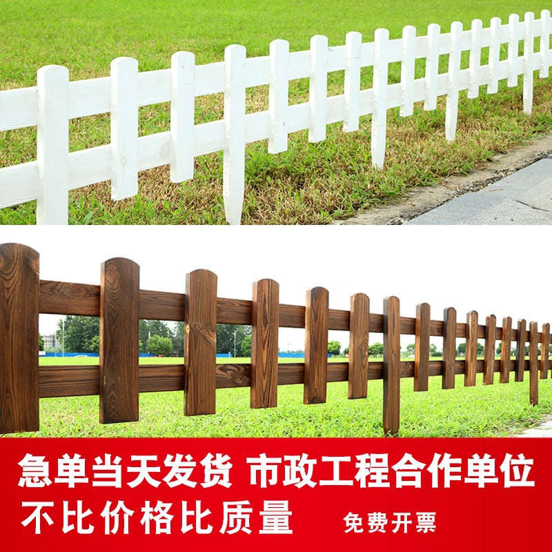 Outdoor Garden Wooden Fence Border Edging for Flower Beds and Yards