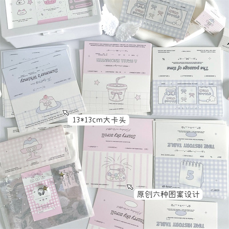 Ins Style Foldable Card Topper for Idol Photocards and Gift Packaging
