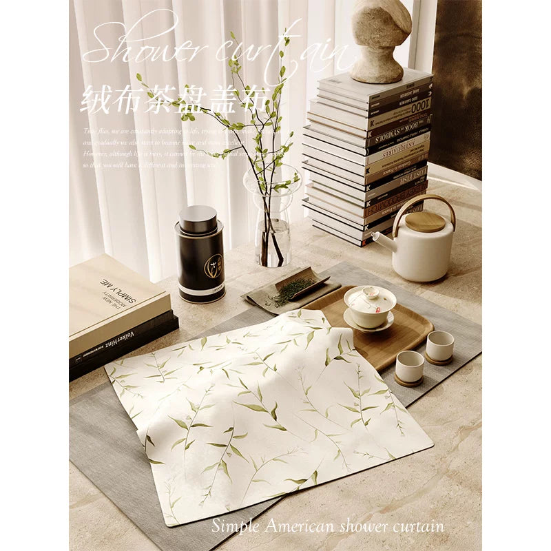 New Chinese Style Tea Table Cover Waterproof Stain-Resistant Tea Tray Dust Cloth Zen Tea Set Multi-functional Tea Tray Cover
