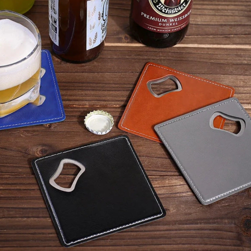 New Bottle Opener PU Leather Protective Cover Anti-Rust Beer Bottle Opener Sleeve