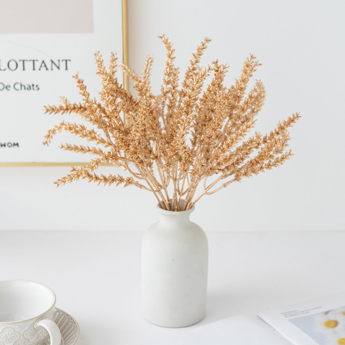 Artificial Wheat Ear Bundle for Indoor Outdoor Decor