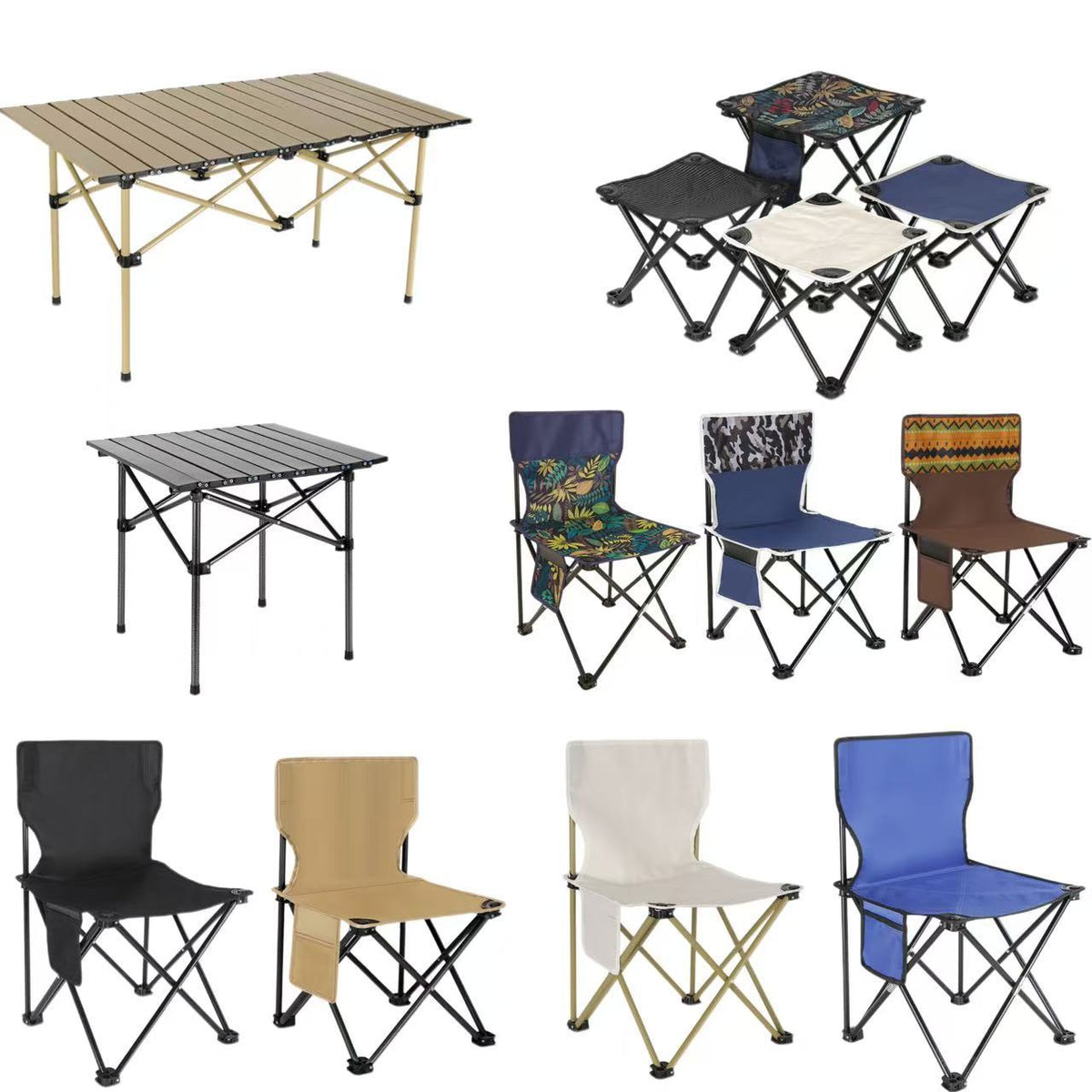 Portable Folding Table and Chair Set for Outdoor Activities, Art, Fishing, and Travel