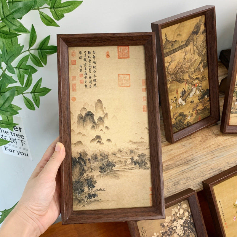 New Chinese Style Landscape Painting Photo Frame Desktop Ornament Modern Minimalist Hanging Picture