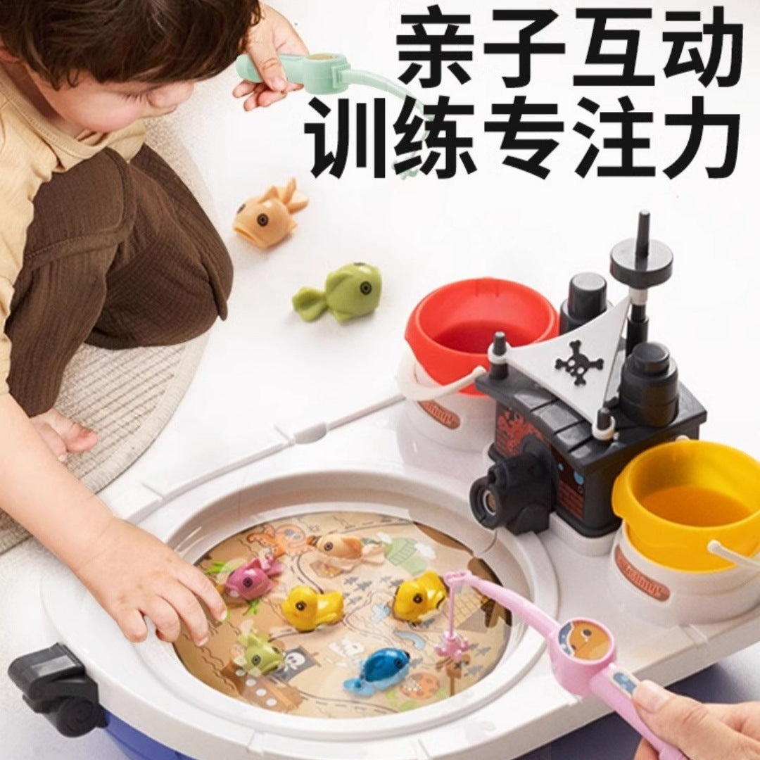 Magnetic Fishing Game Toy for Kids - Indoor/Outdoor Water Play with Spray Function