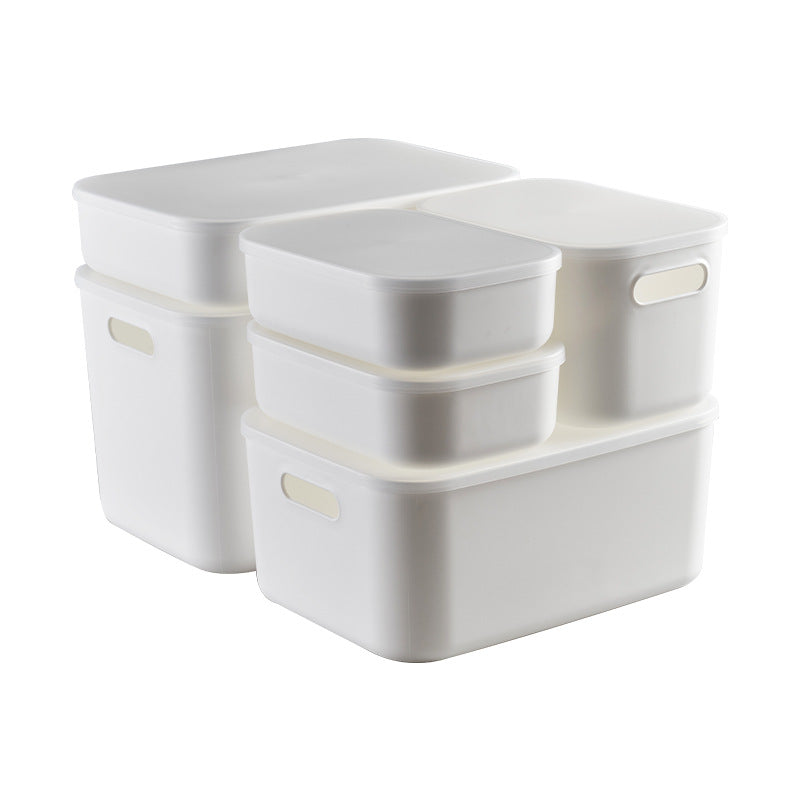 Kids' Toy Storage Bin with Lid, Stackable Building Block Organizer Box