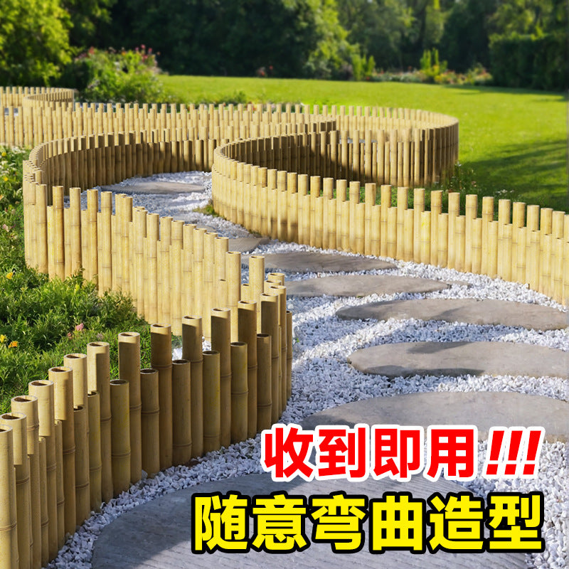 Bamboo Garden Fence Panel Outdoor Decorative Border Edging