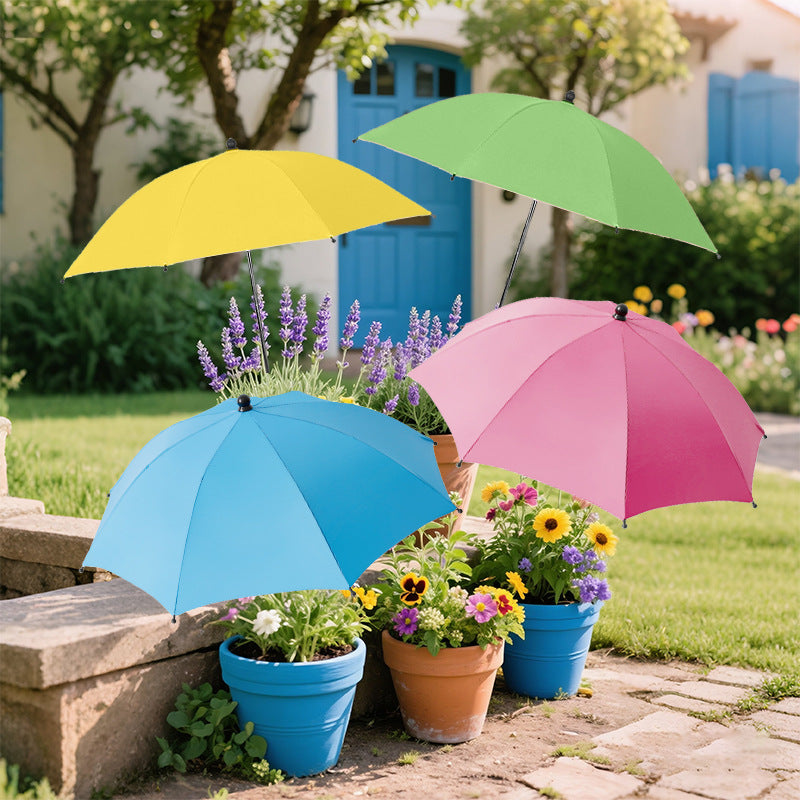 Outdoor Garden Plant Sunshade Umbrella Cover for Potted Plants, Creative Splicing Ground Plug Umbrella