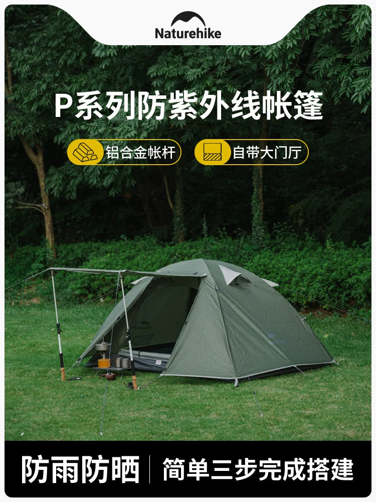 Naturehike 3-Person Outdoor Camping Tent UV Protection Waterproof Portable