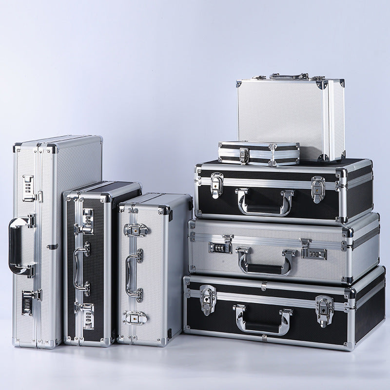 Aluminum Alloy Tool Case with Lock for Equipment, Cash, and Documents