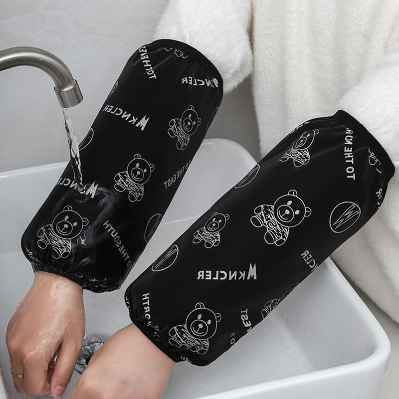 Cute Bear Waterproof Arm Sleeves for Winter Work and Office