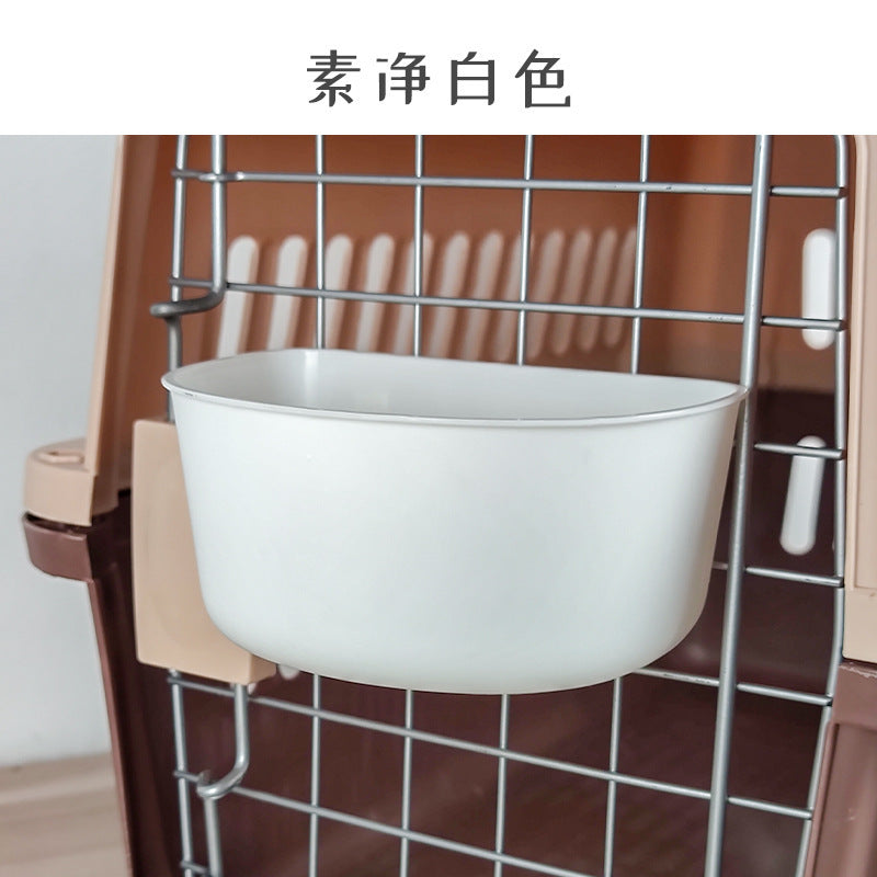 Pet Hanging Bowl for Cats, Puppies, and Rabbits - Food and Water Feeder for Cages and Carriers