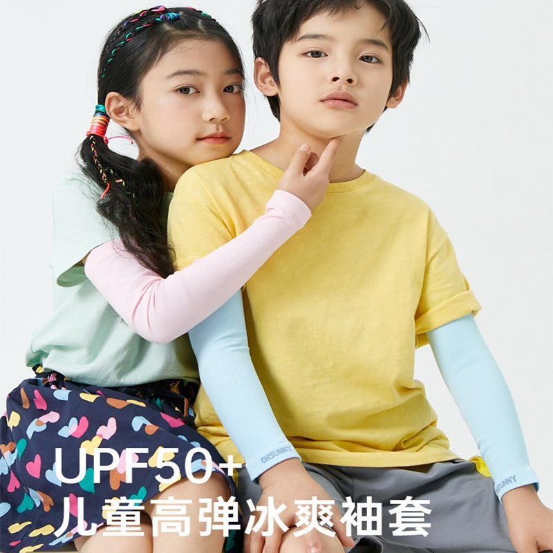 Kids' Summer Cooling UV Protection Arm Sleeves for Boys and Girls