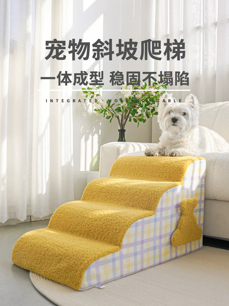 Bora Pet Stairs for Small Dogs, Non-Slip Washable Ramp for Older Dogs, Sofa Access Ladder