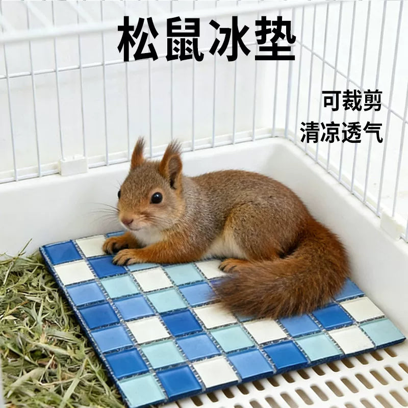 Pet Cooling Pad Chew-Resistant Summer Mat for Small Animals