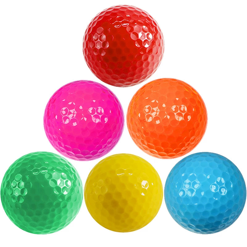 Colorful Golf Practice Balls 42mm Diameter - 6 Pack