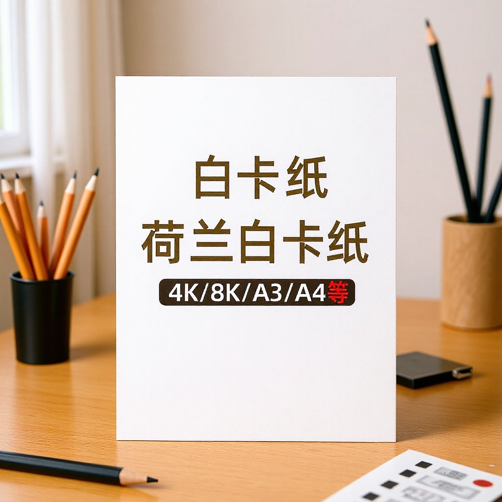 8802 Dutch White Cardboard A3 A4 Hard Card Paper for Drawing Sketching Art and Craft Wholesale
