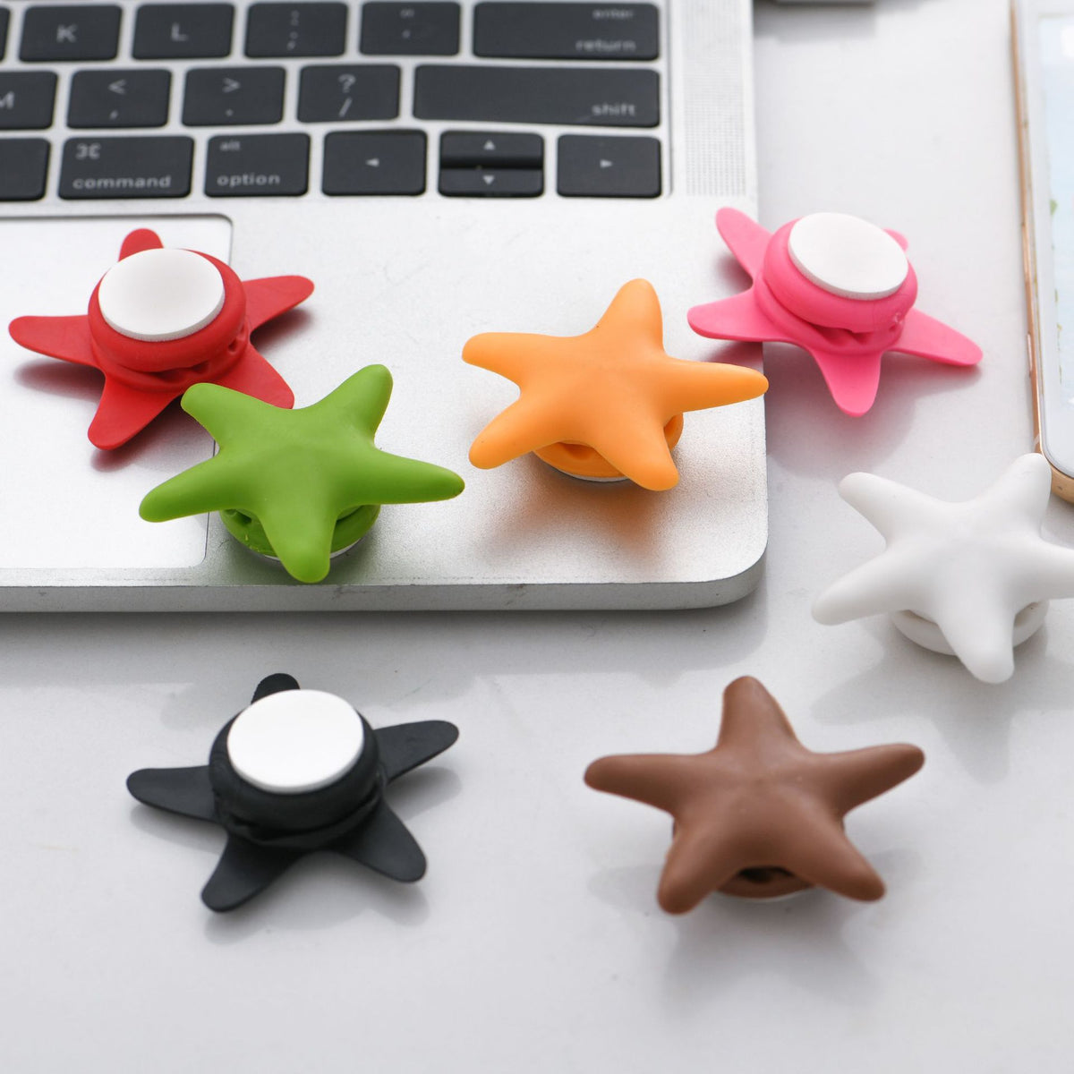Starfish Self-Adhesive Cable Clips for Desk Organization