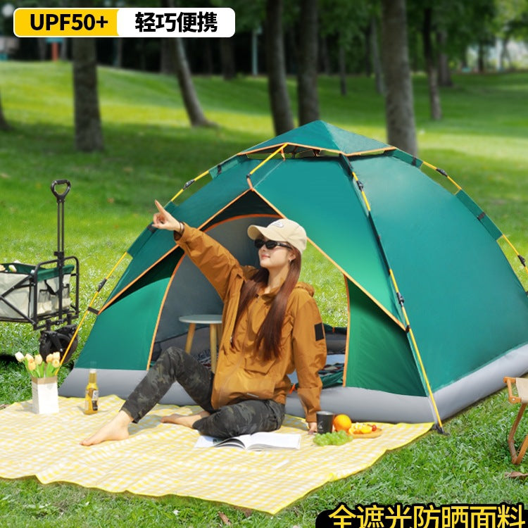 Automatic Pop-Up Camping Tent for Outdoor Picnic and Overnight Stays, Waterproof and Sun-Protected