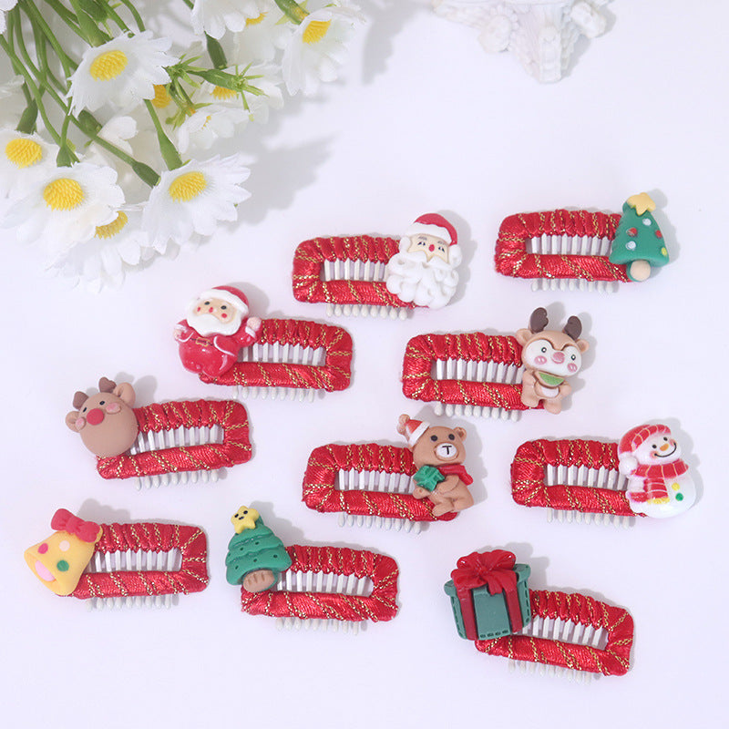 Handmade Christmas Pet Hair Clips for Small Dogs