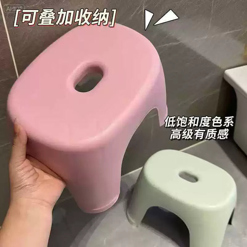 Stackable Thickened Plastic Stool for Home, Living Room, Bathroom, and Kids