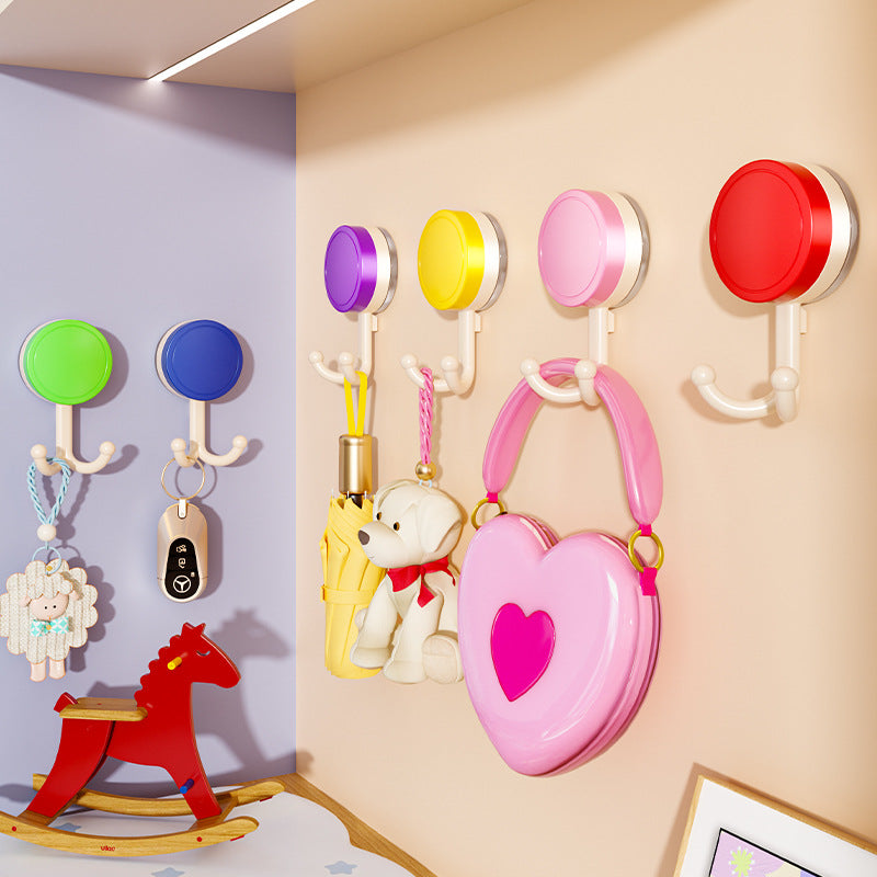Dopamine Suction Cup Hooks, Punch-Free, Strong Bearing, Adhesive Hooks for Entryway, Door, Keys, Hats