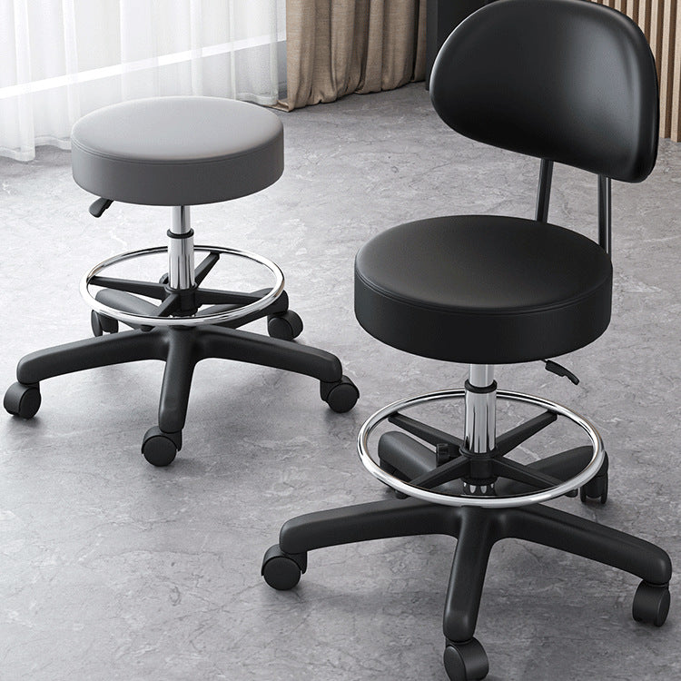 Adjustable Swivel Bar Stool with Footrest for Kitchen, Salon, Lab, and Office