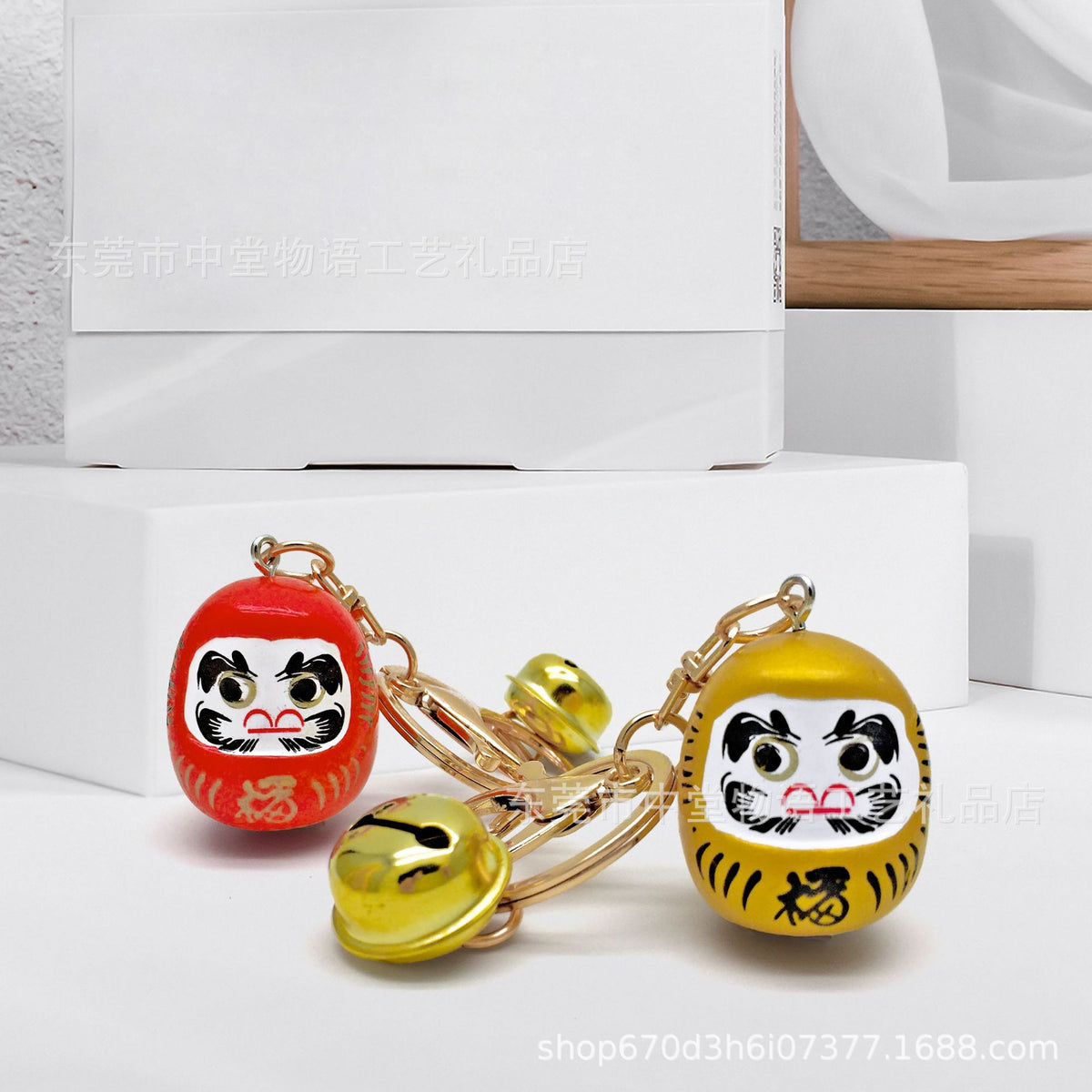 Daruma Doll Keychain Japanese Style Creative Bag Car Ornament Gift