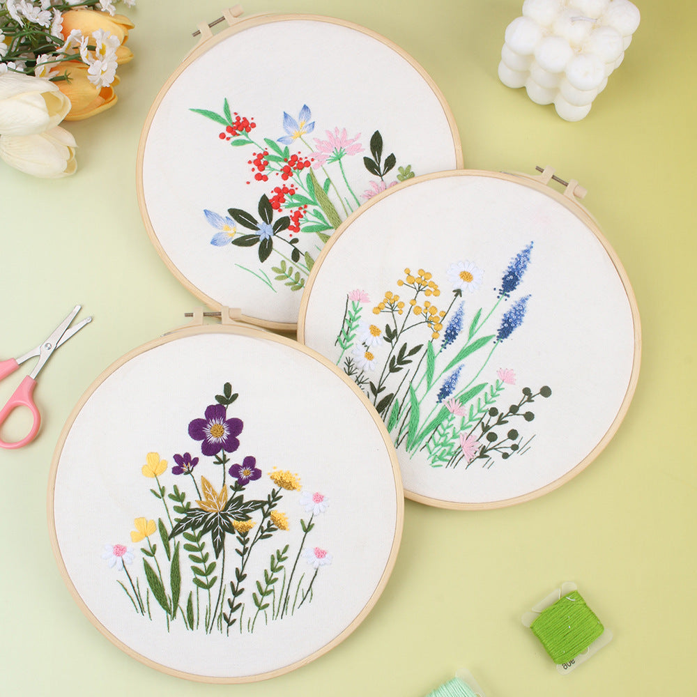 DIY Floral Bouquet Hand Embroidery Kit for Beginners