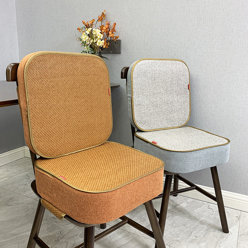 Kids Heightening Seat Cushion with Coir and Rattan Mat for Dining and Study, Dual-Sided Summer/Winter Use