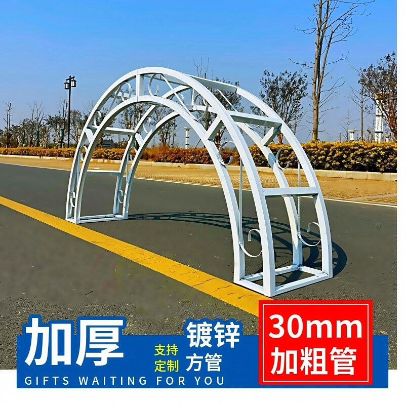 European Iron Art Archway Pergola for Climbing Plants, Garden Villa Entrance Rose Support