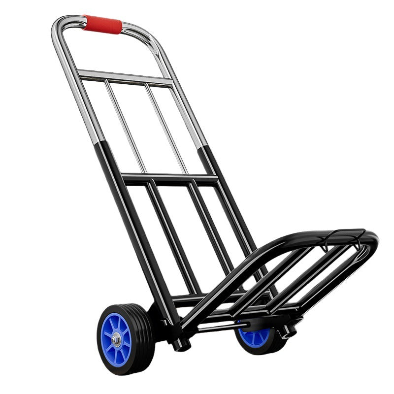Foldable Hand Truck Portable Luggage Cart Shopping Trolley with Telescopic Handle