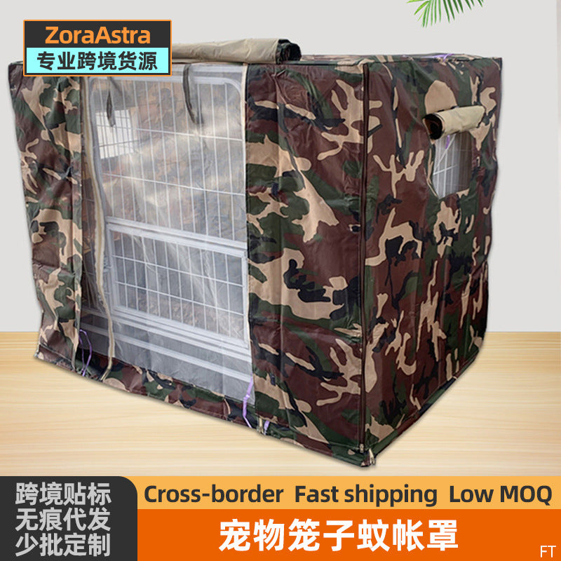 Pet Cage Mosquito Net Cover with Sun Protection and Splash Guard