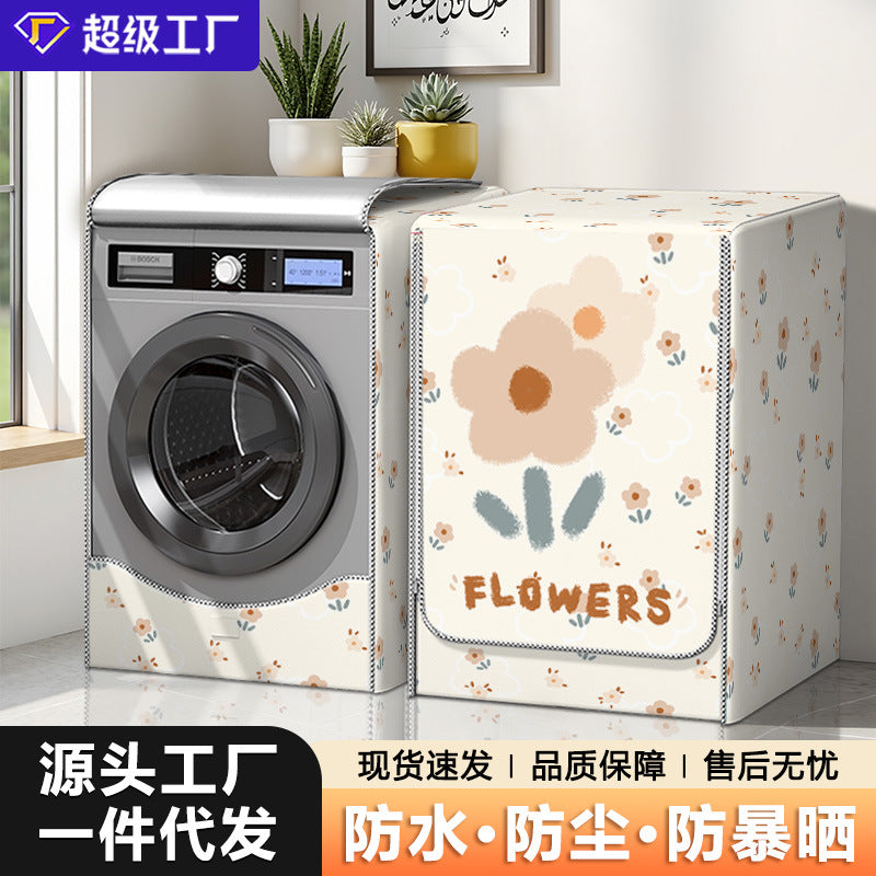 Washing Machine Cover Waterproof Sunscreen Automatic Dryer Dustproof Heat Insulation Cover