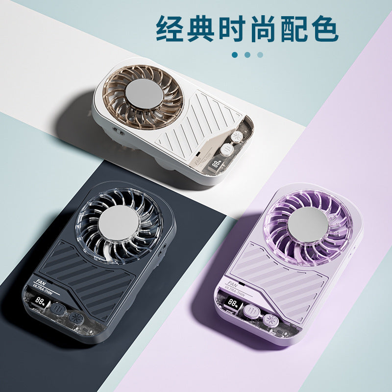 Ultra-Thin Portable USB Rechargeable Mini Neck Fan with Semiconductor Cooling