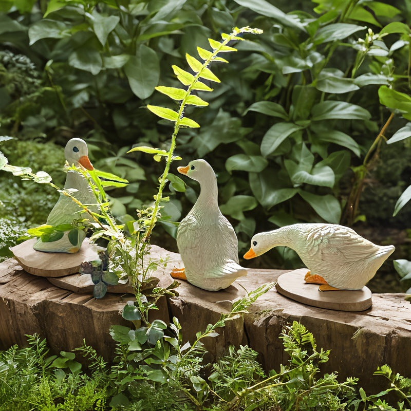 Mini Duck Figurines for Garden, Planter, Fish Tank, and Micro Landscape Decor