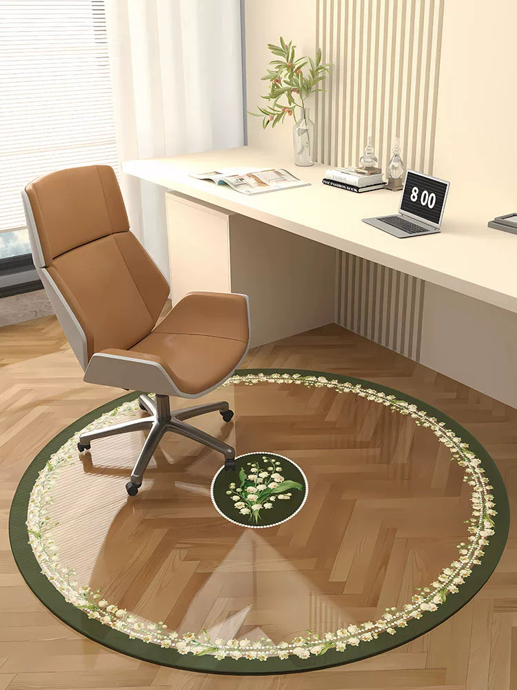 PVC Transparent Chair Mat for Hardwood Floors and Carpets, Anti-Slip Office Chair Floor Protector