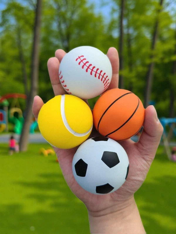 Kids' Mini Bouncy Rubber Ball Set for Stress Relief and Play