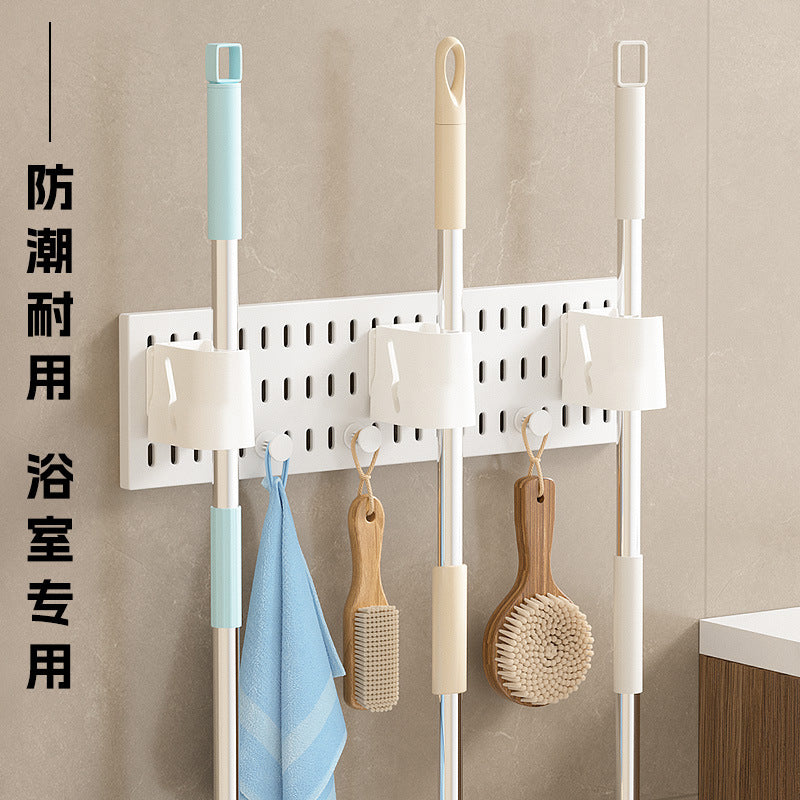 Bathroom Pegboard Wall Organizer - No-Drill Storage Shelf for Toiletries, Moisture-Proof