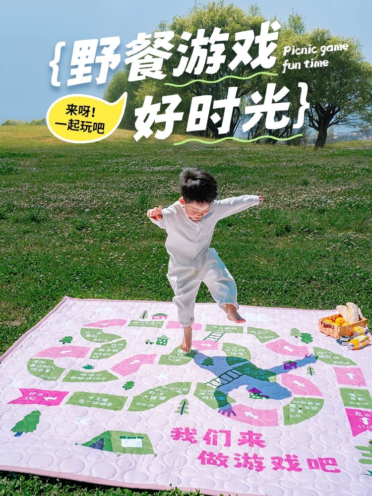 Kids Adventure Game Picnic Mat Waterproof Outdoor Camping Tent Spring Outing Grass Portable Mat