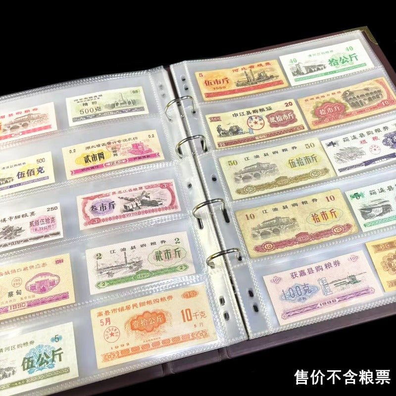Vintage Food Stamp and Coin Collection Album for Paper Currency and Small Stamps
