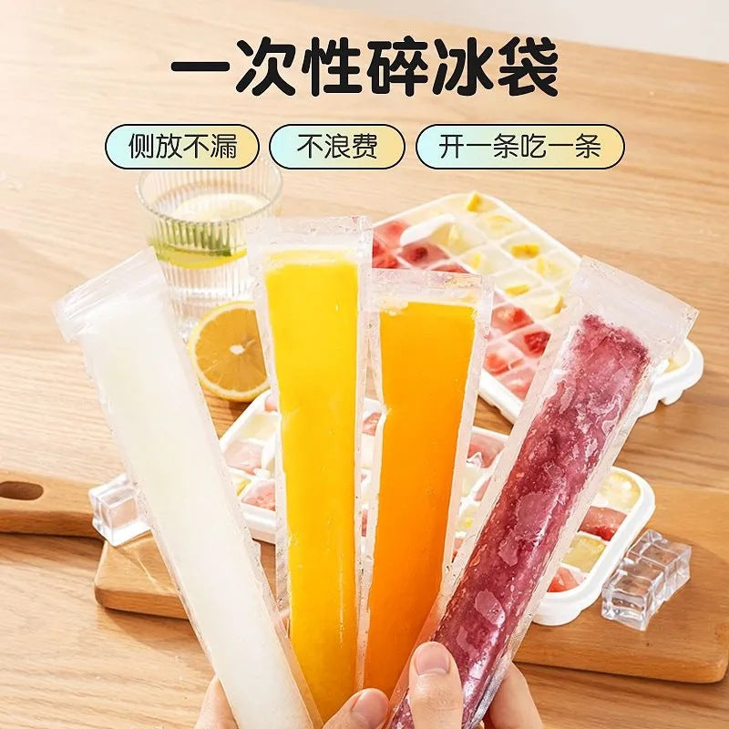 DIY Disposable Ice Pop Bags for Homemade Popsicles and Ice Lollies, Food-Grade Molds