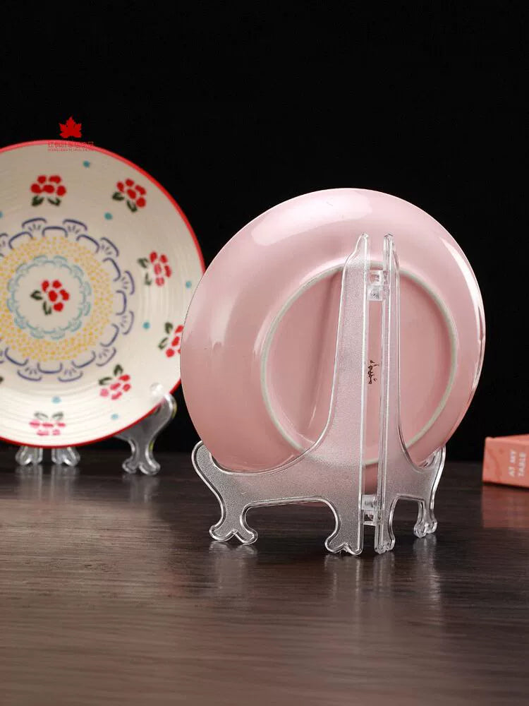 Clear Plastic Display Stand for Decorative Plates, Photo Frames, and Art
