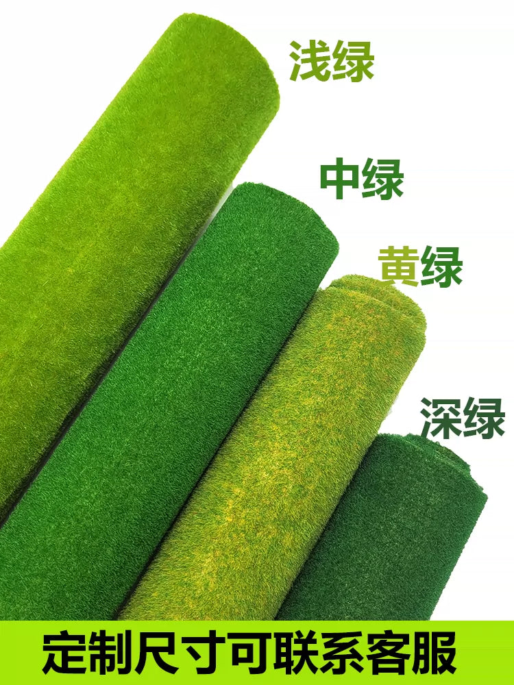Miniature Artificial Grass Mat for DIY Model Scenery, Train Layouts, and Photography Backdrops